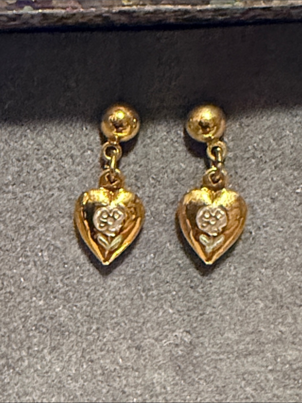 Avon Kids Floral Heart Earrings